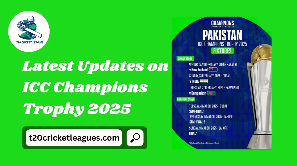 Latest Updates on ICC Champions Trophy 2025