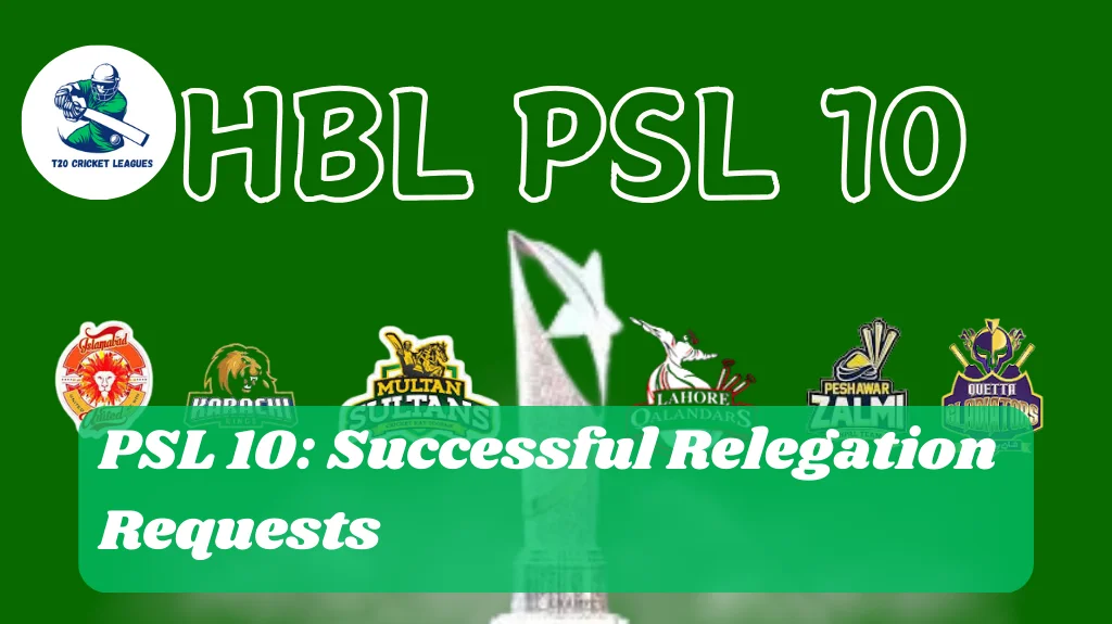 PSL 10: Successful Relegation Requests
