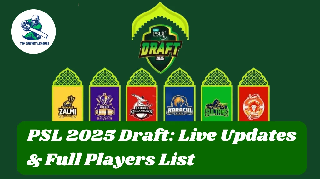 PSL 2025 Draft: Live Updates & Full Players List
