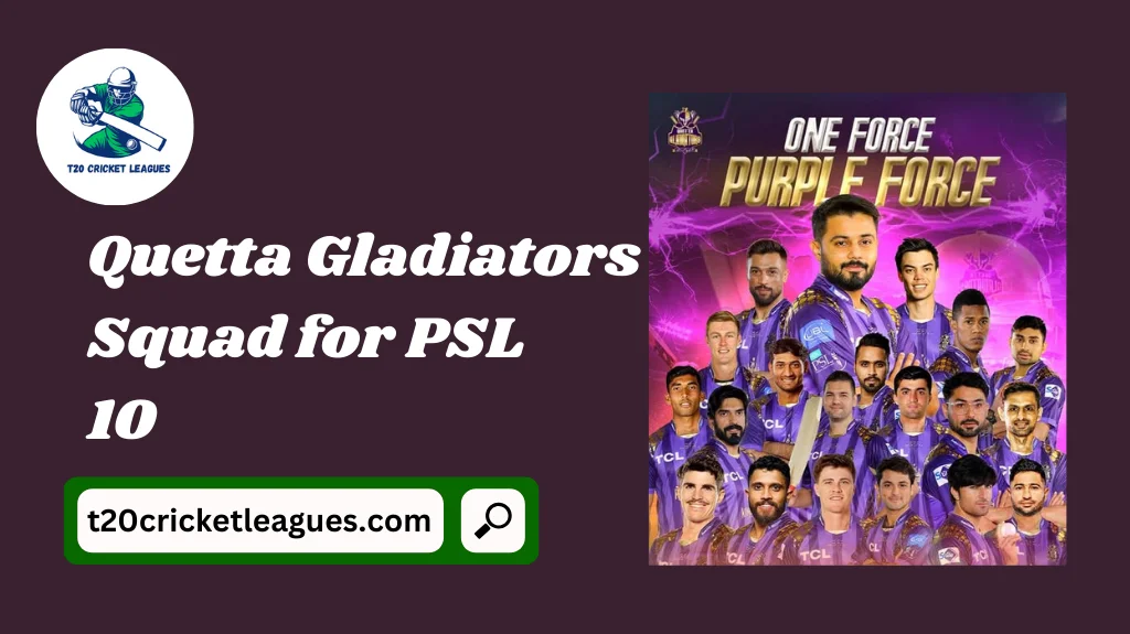 Quetta Gladiators Squad for PSL 10