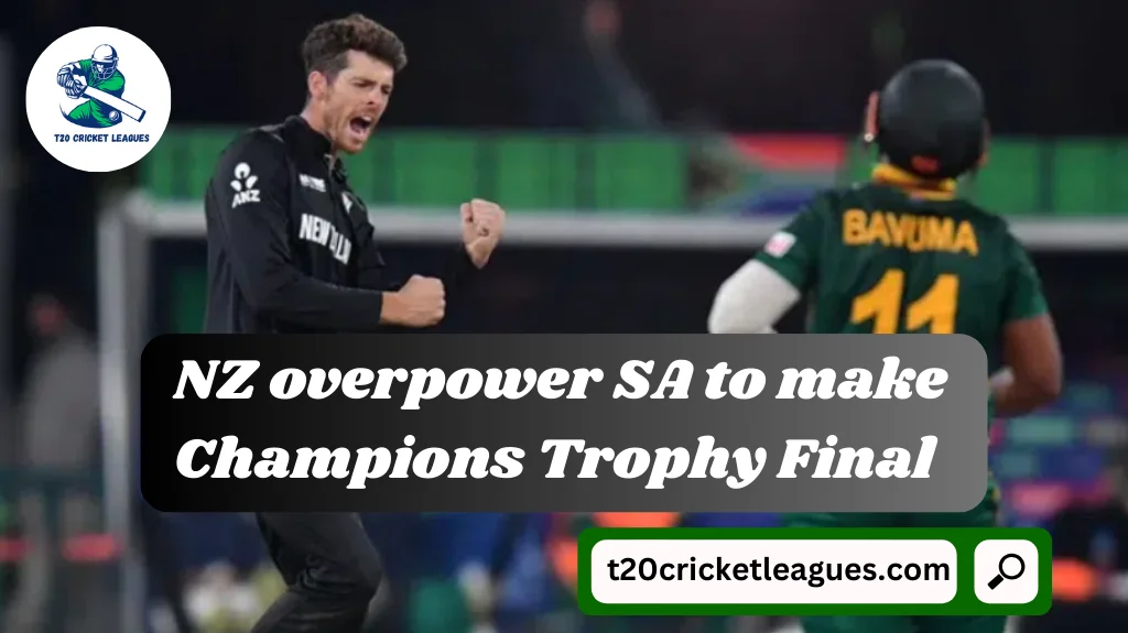 NZ overpower SA to make Champions Trophy final